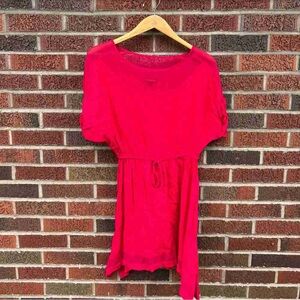 Express Vibrant Red Tunic Top